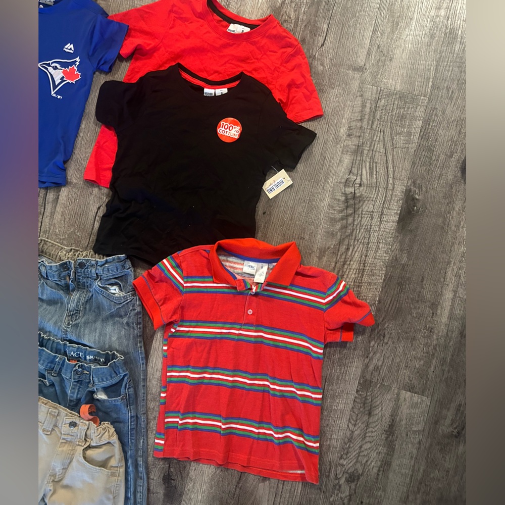 Boys size 7 bundle lot, 6 jeans, 2 long shirts, 5 tee, 1pj - Picture 5 of 8